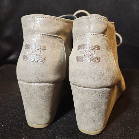 Tom's metallic booties women's 10 - Picture 6 of 9